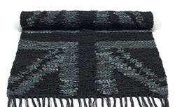 Rug Solid læder tæppe i grey flag i 60 x 90 cm.